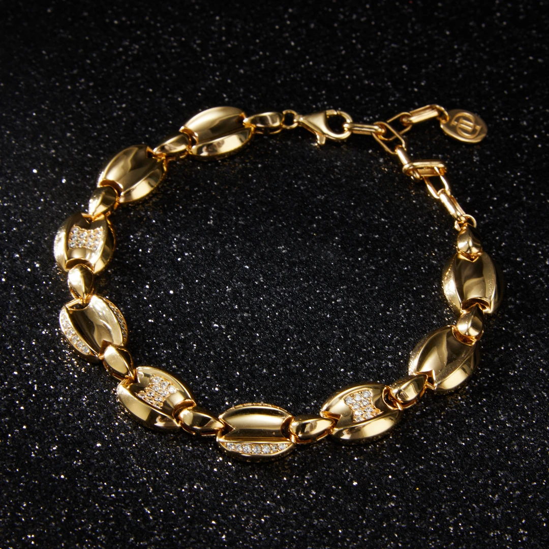 925银手链 梁雅帝新品【金星立体猪鼻子】设计感时尚气质纯银手链