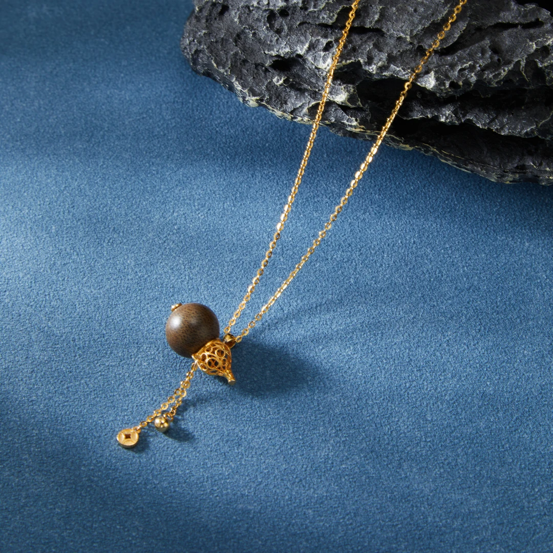 坠链均925银 梁雅帝新品【妙仙葫芦】精致百搭纯银项链