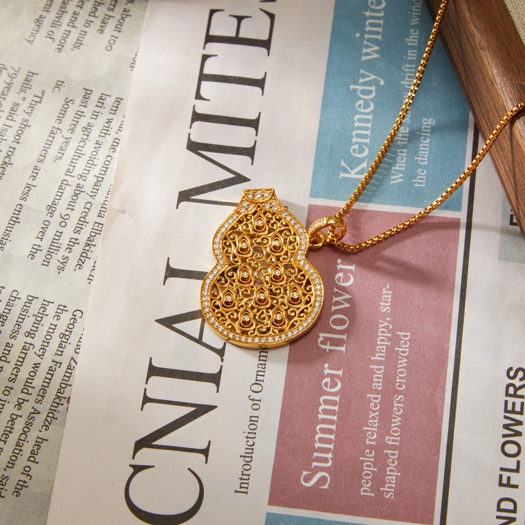 坠链均925银 梁雅帝新品【‌‌上清宝葫芦】精工时尚百搭纯银项链