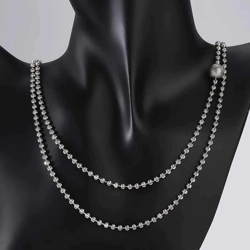 坠链均925银 梁雅帝专属新品荷花珠珠时尚气质纯银项链