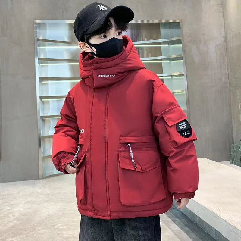 儿童装男童冬季羽绒服加厚外套2025新款中大童冬装男孩冲锋衣洋气