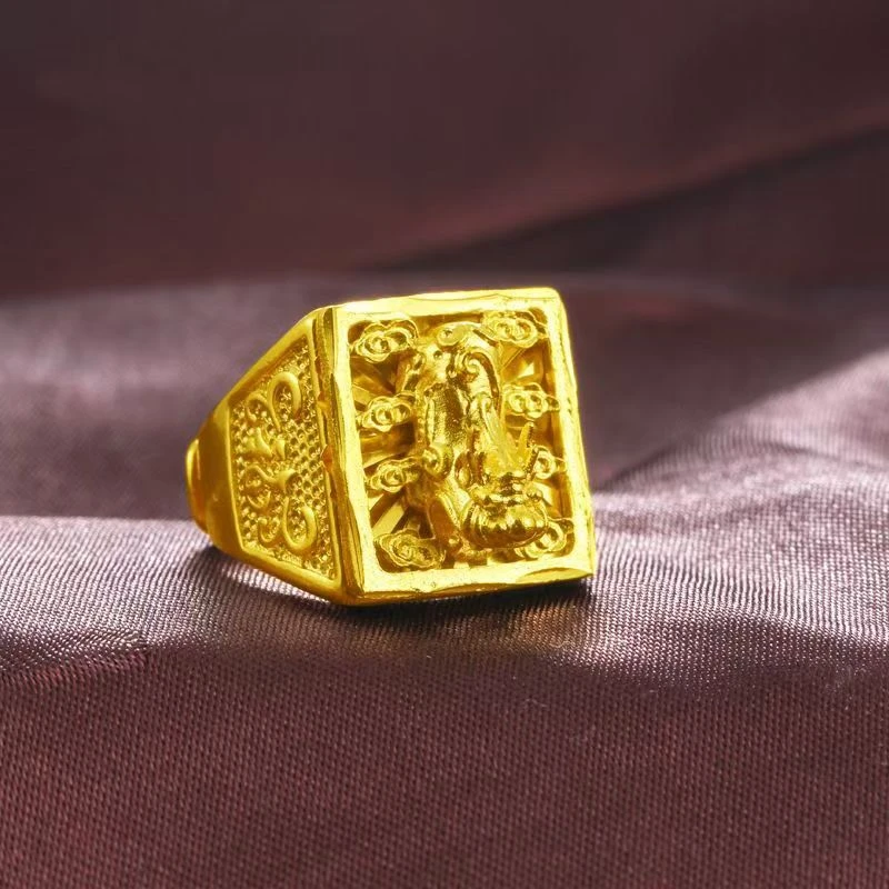 合金戒指 可调节貔貅大戒指，好看洋气