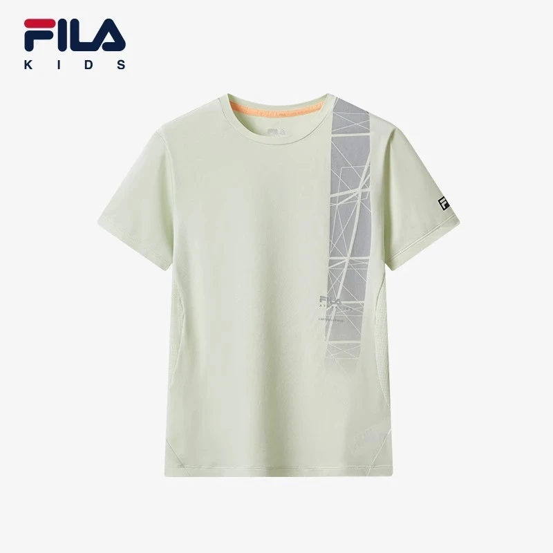 FILA斐乐儿童夏季速干短袖中大童时尚运动排湿吸汗T恤K12B423139