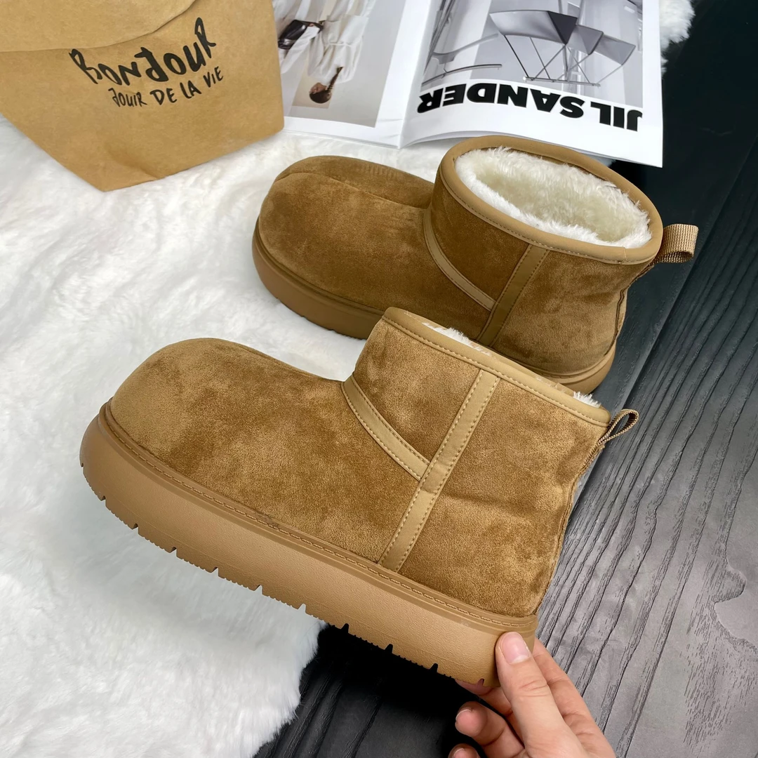 Wahaha/娃哈哈冬季时尚雪地靴女加绒2025新款保暖户外防滑保暖鞋