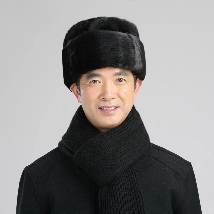 老年人帽子男冬天保暖东北男士中老年爸爸爷爷护耳老头雷锋帽冬季