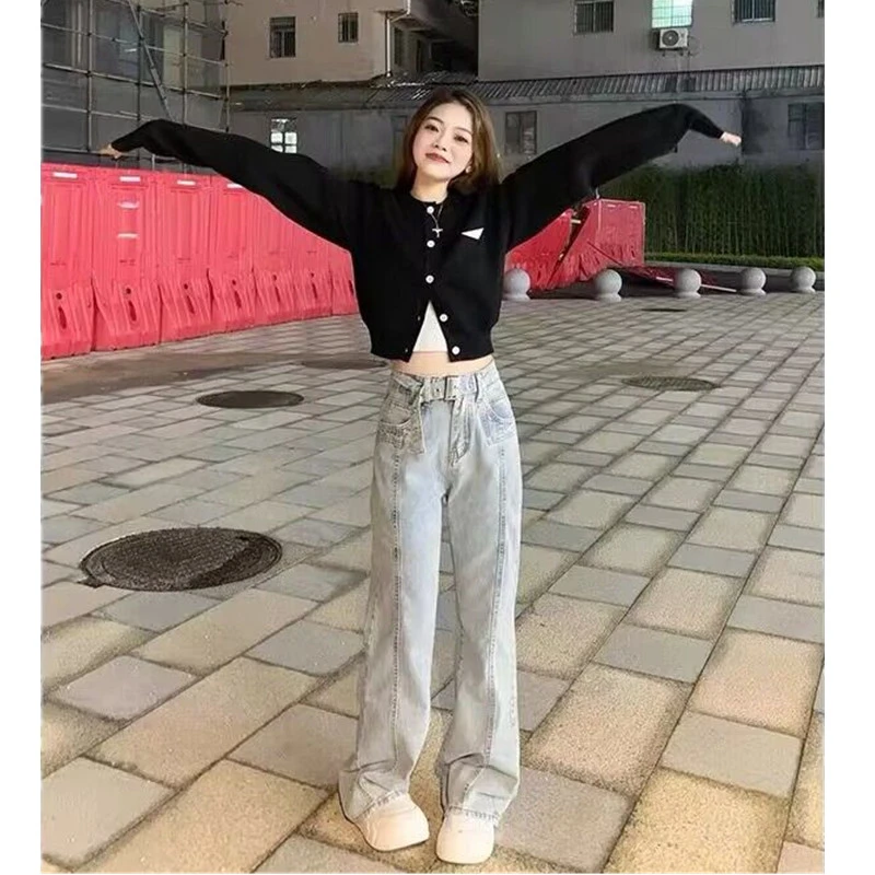 小个子毛衣外套女春秋新款韩版时尚百搭纯色圆领短款针织开衫上衣