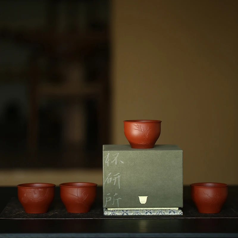 杯研所 | 吉海杯 四君子系列 小煤窑朱泥 105cc 主人杯  全手工