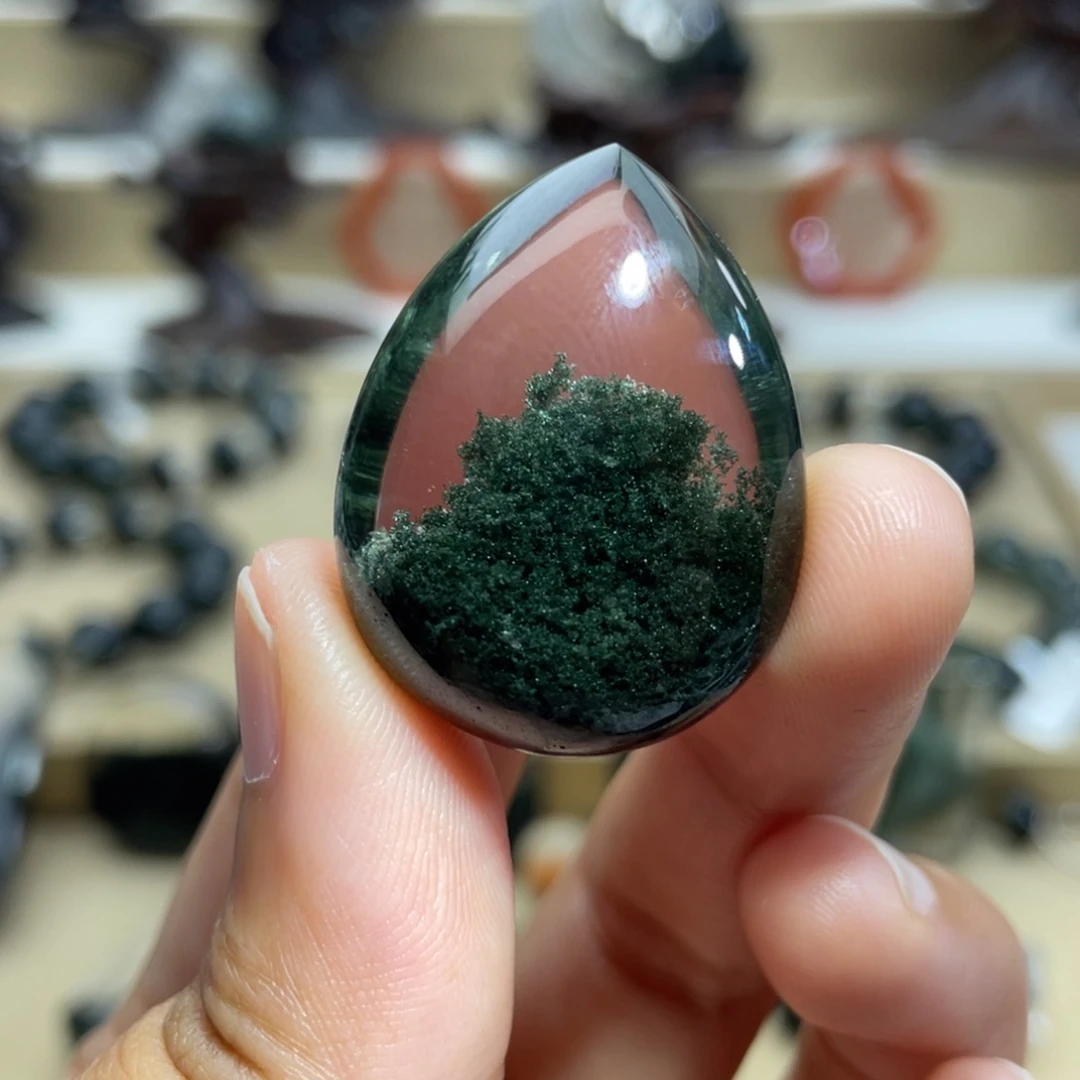 水晶颈饰未镶嵌绿幽灵吊坠