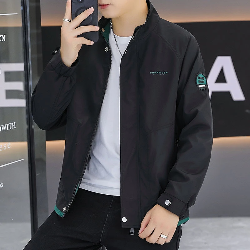 高品质男士休闲外套ins潮24年秋季新款男装夹克百搭潮流上衣6868