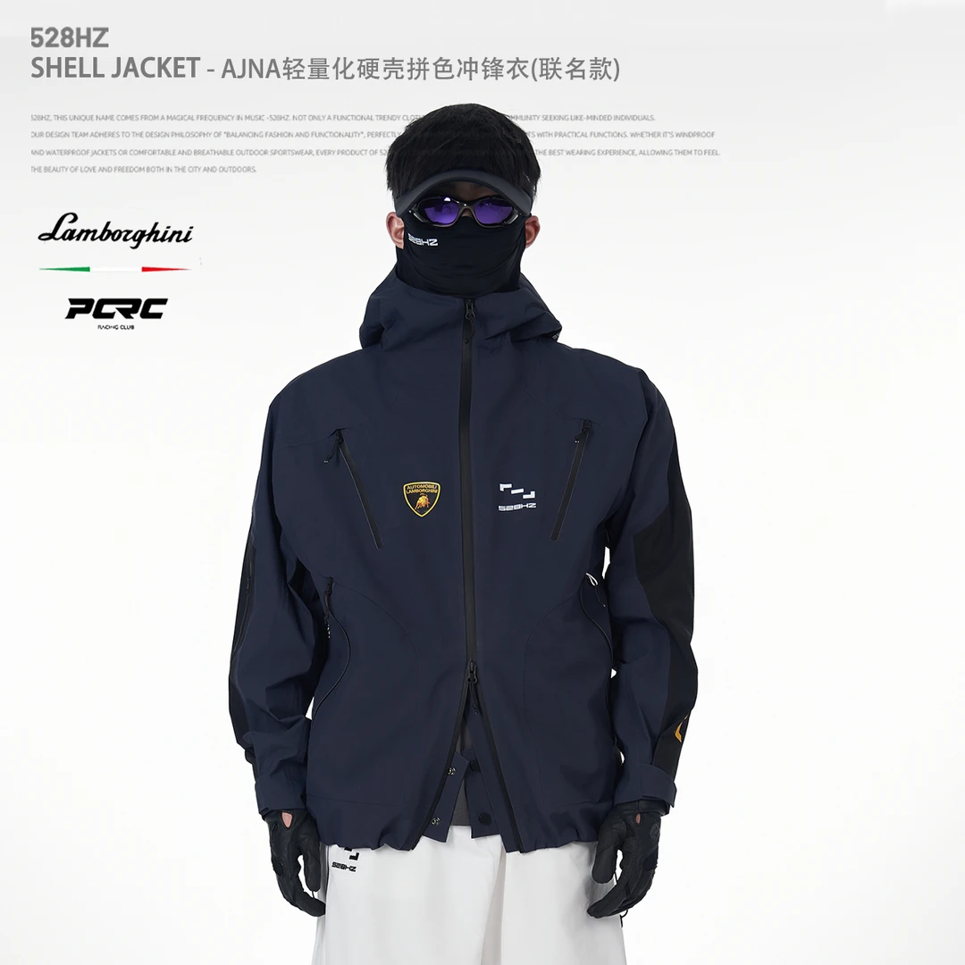 528HZx兰博基尼联名硬壳冲锋衣轻量化3L全压胶2万级防水潮流户外