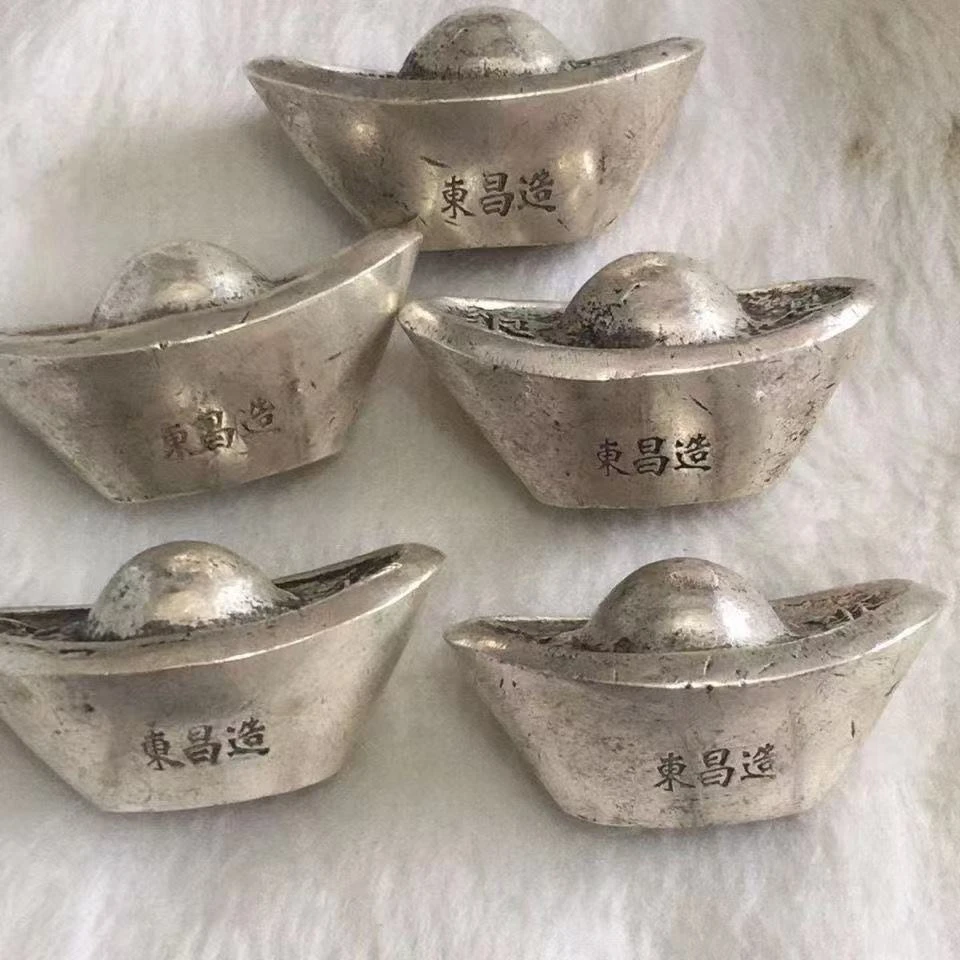 复古元宝摆件东昌造桌面摆件元宝