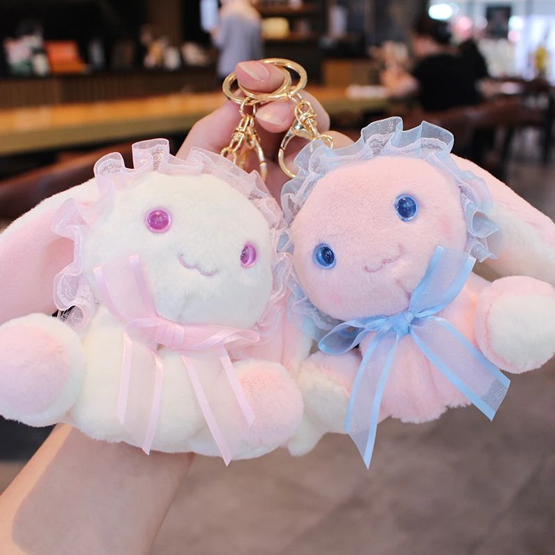 小兔子背包挂饰公仔钥匙扣可爱礼物情侣玩偶挂件女生软萌毛绒挂坠