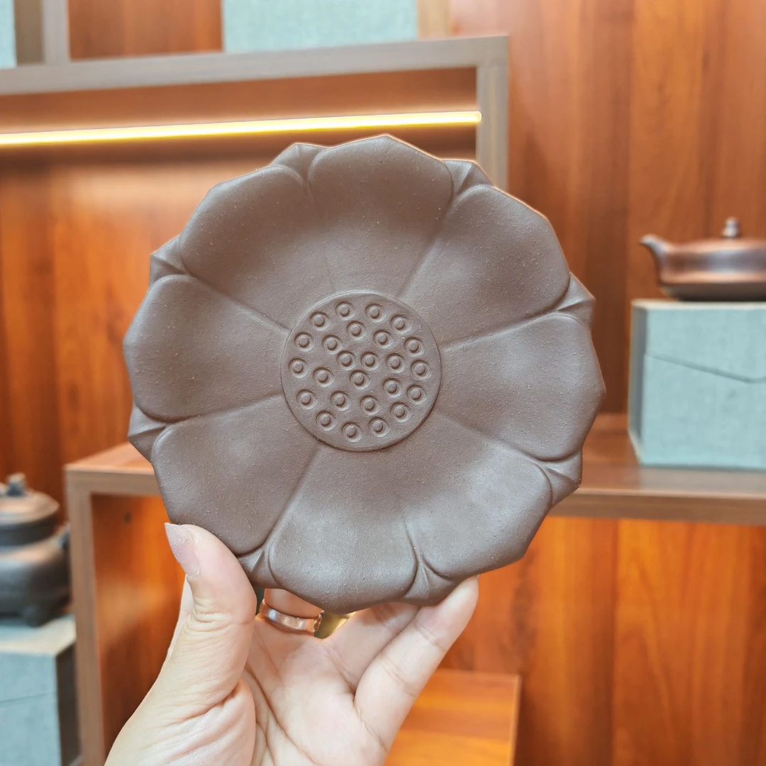 莲花壶承老紫泥全手工