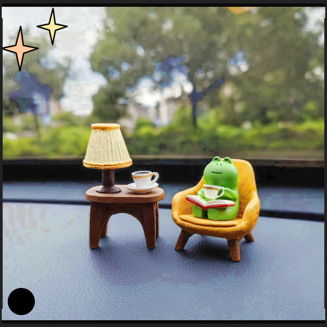 汽车摆件温馨车内创意卡通个性可爱高颜值青蛙车载中控台饰品摆件