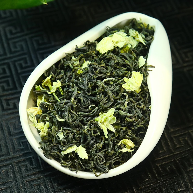 蒙顶山茶2025新茶四川炒花飘雪茉莉花茶浓香型花毛峰茶叶散装500g