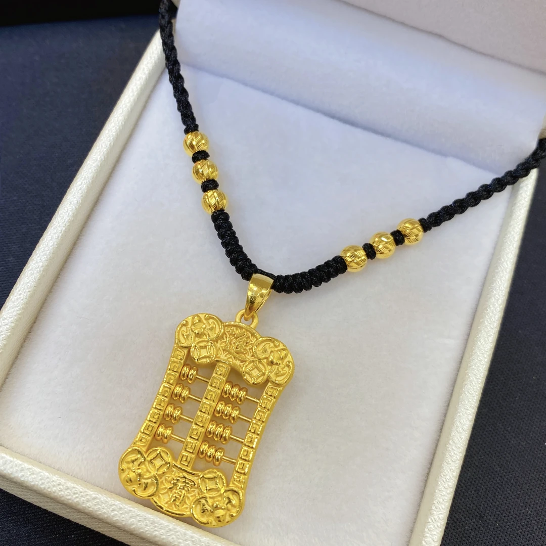 足金999算盘编织项链
