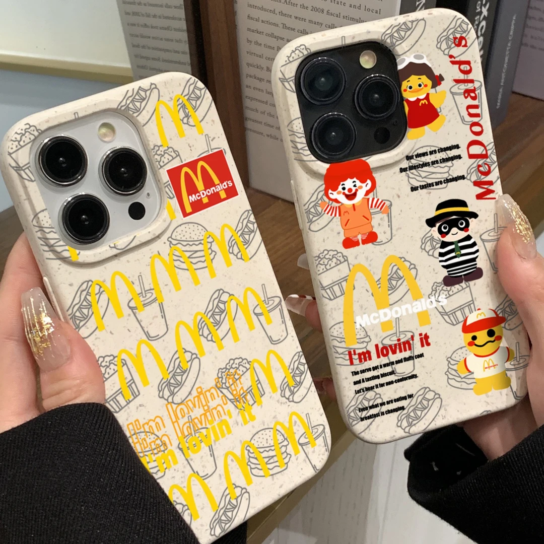ins创意m记iPhone13小麦手机壳苹果14promax全包12/11软xr套7p潮
