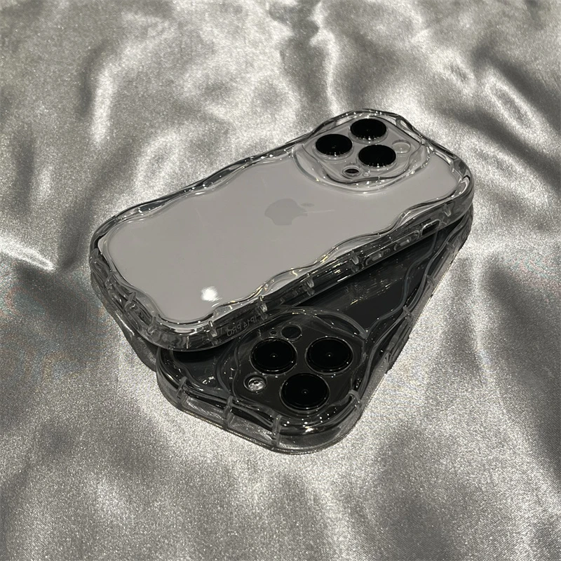 小众ins简约透明iPhone13手机壳苹果14promax全包11软xr套12高级