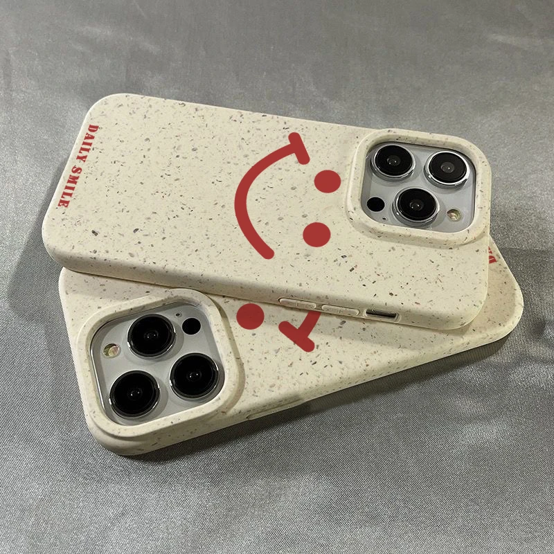 ins简约笑脸iPhone13苹果14promax手机壳11高级感12男女款xs软套