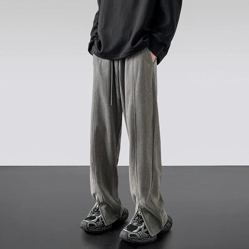 【小扬哥推荐】美拉德穿搭裤子男款美式拉链灯芯绒工装裤