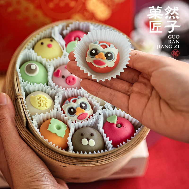 【鲜品】国风 卡通小汤圆可爱动物造型彩色手工速食黑芝麻儿童早餐