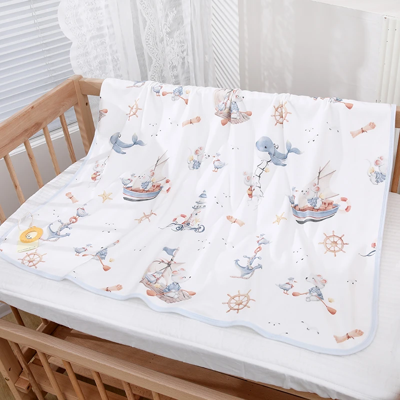 【棉芯语】双层纯棉包单婴幼儿超柔软加厚款透气包单 抱毯 盖毯