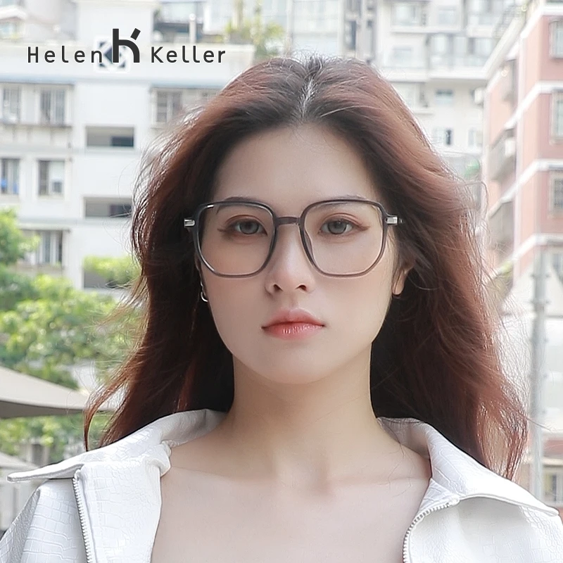 海伦凯勒镜框女大脸显瘦透明素颜镜架ins风H81005平光网红近视镜