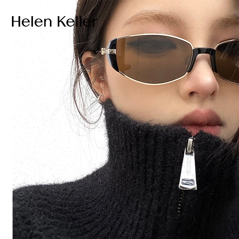【小棕镜】海伦凯勒茶色墨镜户外小框老钱男款女款风潮酷时尚HK606