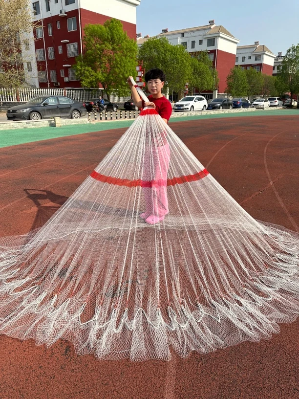 机织大力马一指3米半，直径5米半，全网7斤半，铅坠子，一开到顶