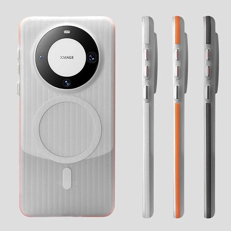 适用华为mate80ProMax手机壳60/70pro瓦楞冰雾光栅散热磁吸保护套