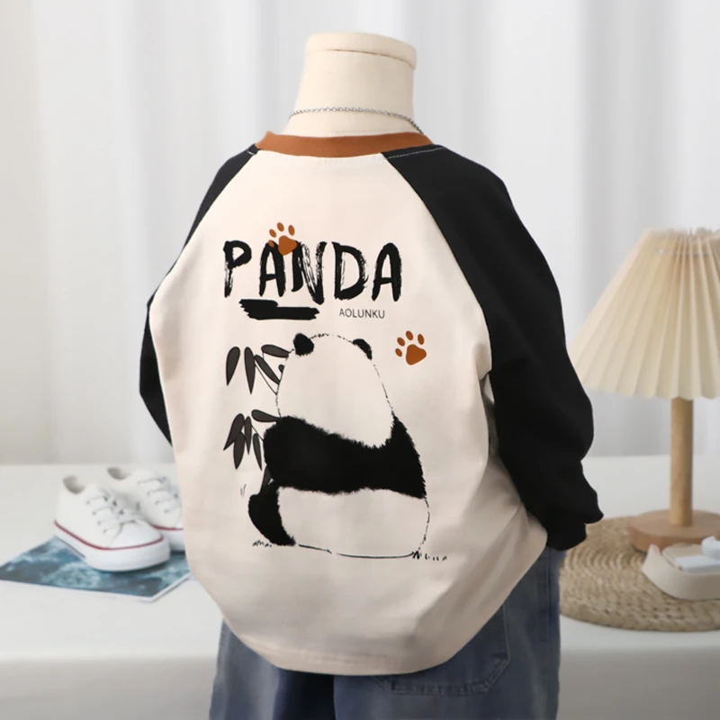 男童纯棉长袖T恤2025新款秋装儿童休闲宝宝春秋款百搭洋气上衣潮