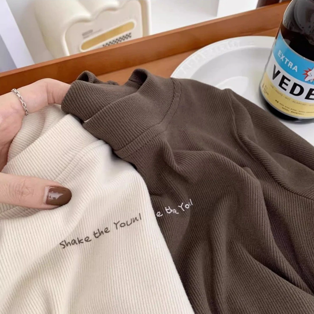 儿童秋季打底衫秋装男童软糯弹力2025新款中小童中领T恤洋气百搭t