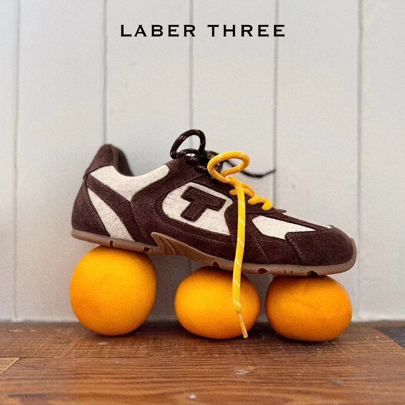 LABER THREE 超软脚感u系风圆头复古阿甘德训鞋休闲时尚鞋