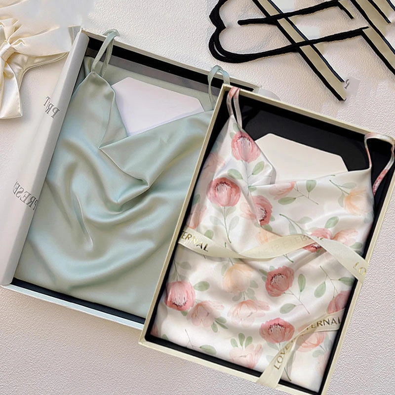 【深夜严选】轻奢冰丝吊带丝滑睡裙睡衣女夏季冰凉透气少女家居睡衣