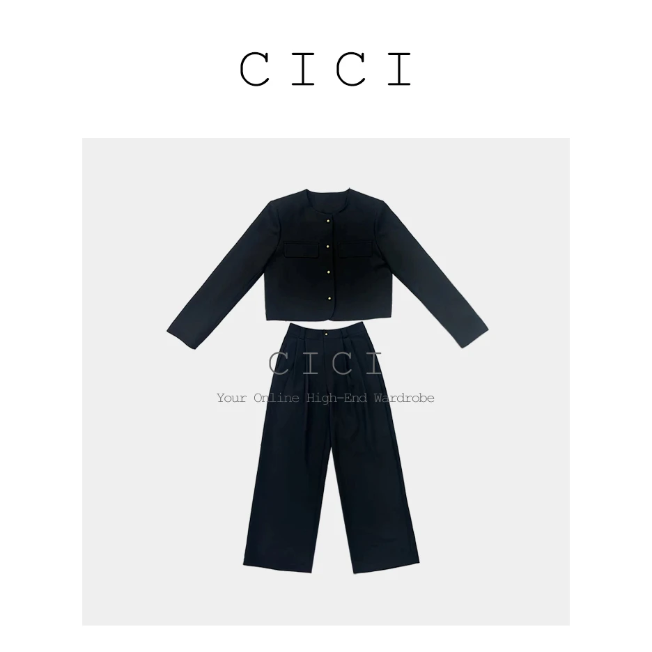 CICI Studio 意大利进口凉感纱  薄款长袖套装DYQQ-78022