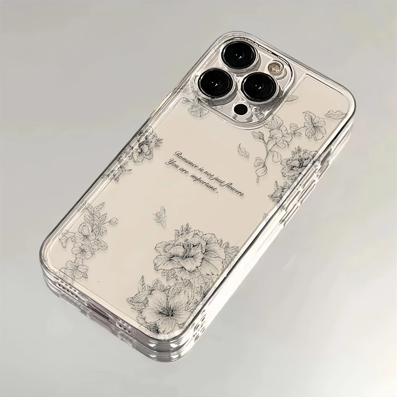 满屏鲜花苹果小米华为iphone15promax太空14软壳13手机壳12/11DC