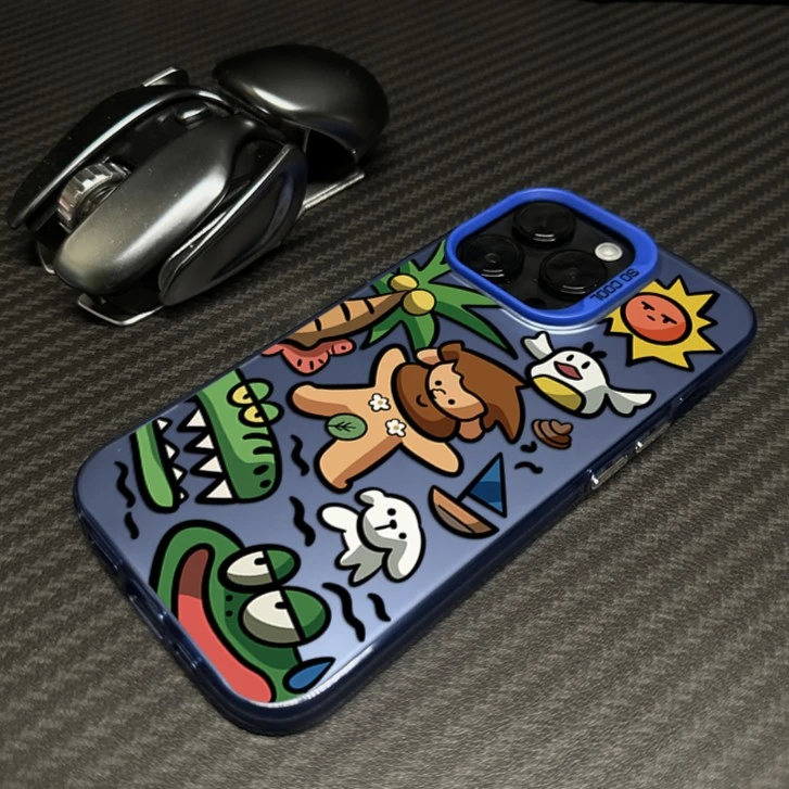 漂流原始人苹果iPhone15promax手机壳14/13/12元气壳11大孔xs/xr