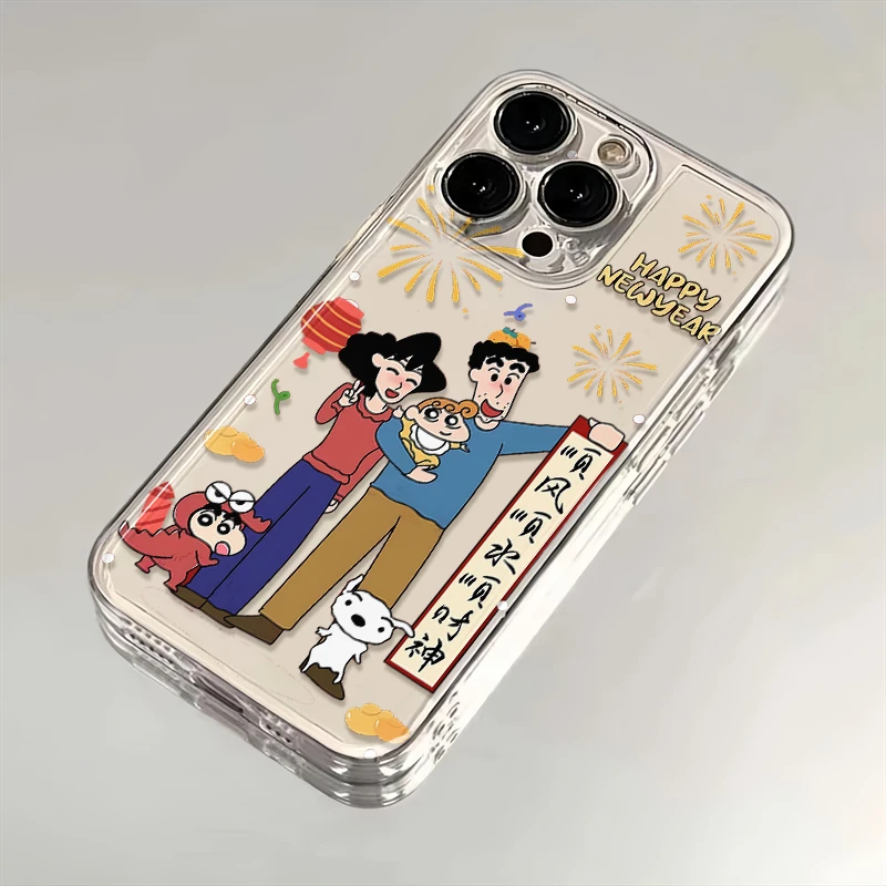 新年蜡笔小新苹果小米华为iPhone15手机壳14promax太空软壳13/12