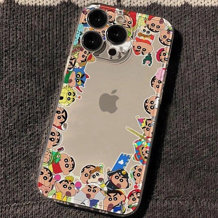 野原新之助家族苹果oppo小米vivo华为iPhone15手机壳14pm太空软13