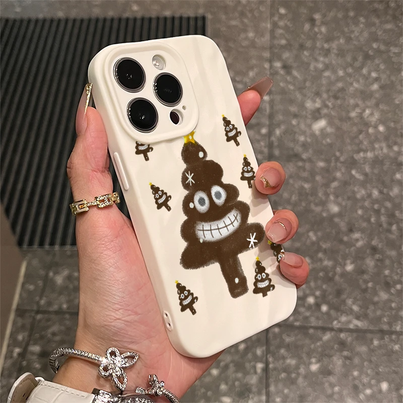 粑粑圣诞树苹果iPhone15/14promax手机壳13/12/11软壳xs/xr褶皱壳