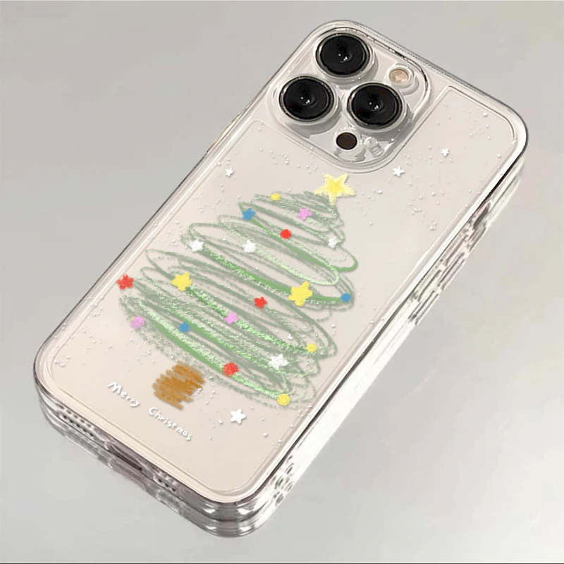 趣味圣诞树苹果小米华为iphone15promax手机壳14太空13/12/11软DC