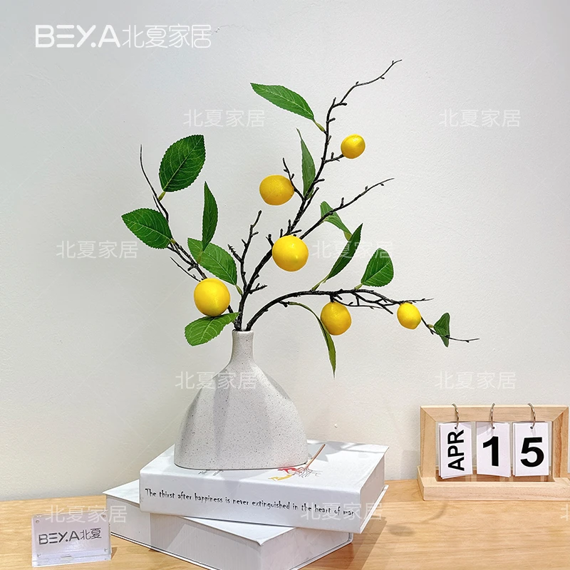 柠檬绿植室内客厅装饰仿真花摆件假植物假花摆设拍照