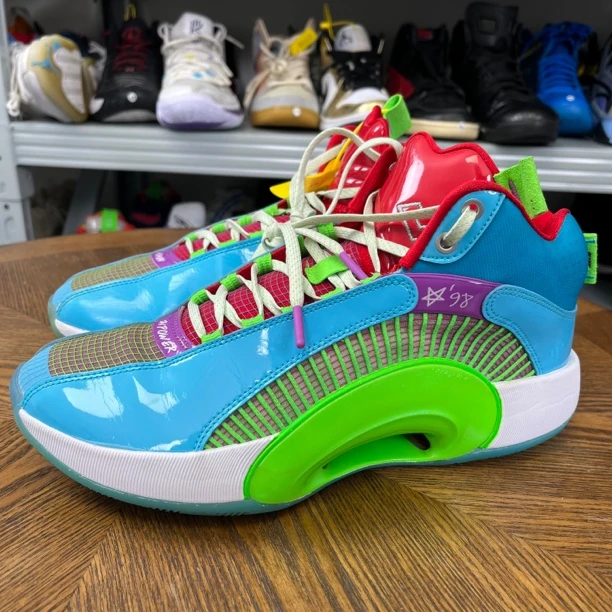 Jordan 35 蓝绿红篮球鞋/43码/发售价1499/99新/原盒/t1169