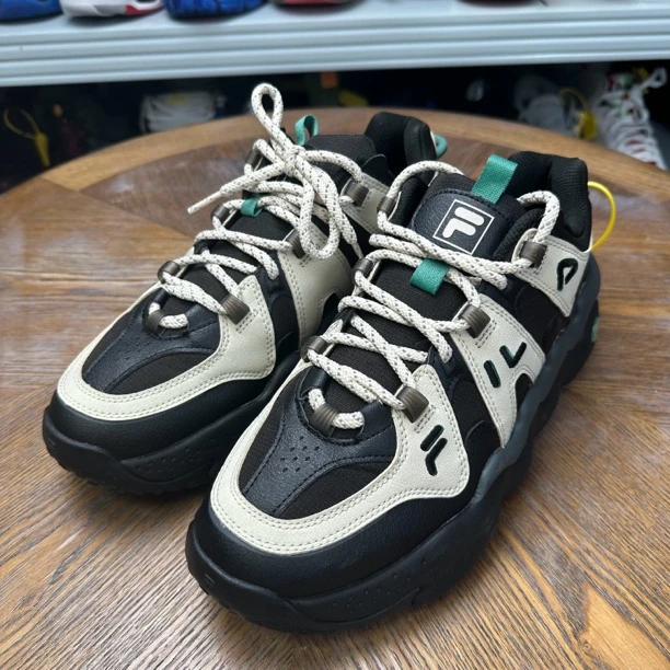 42.5码/fila panini 黑燕麦 复古篮球鞋/无盒/98新/公价509/t2635