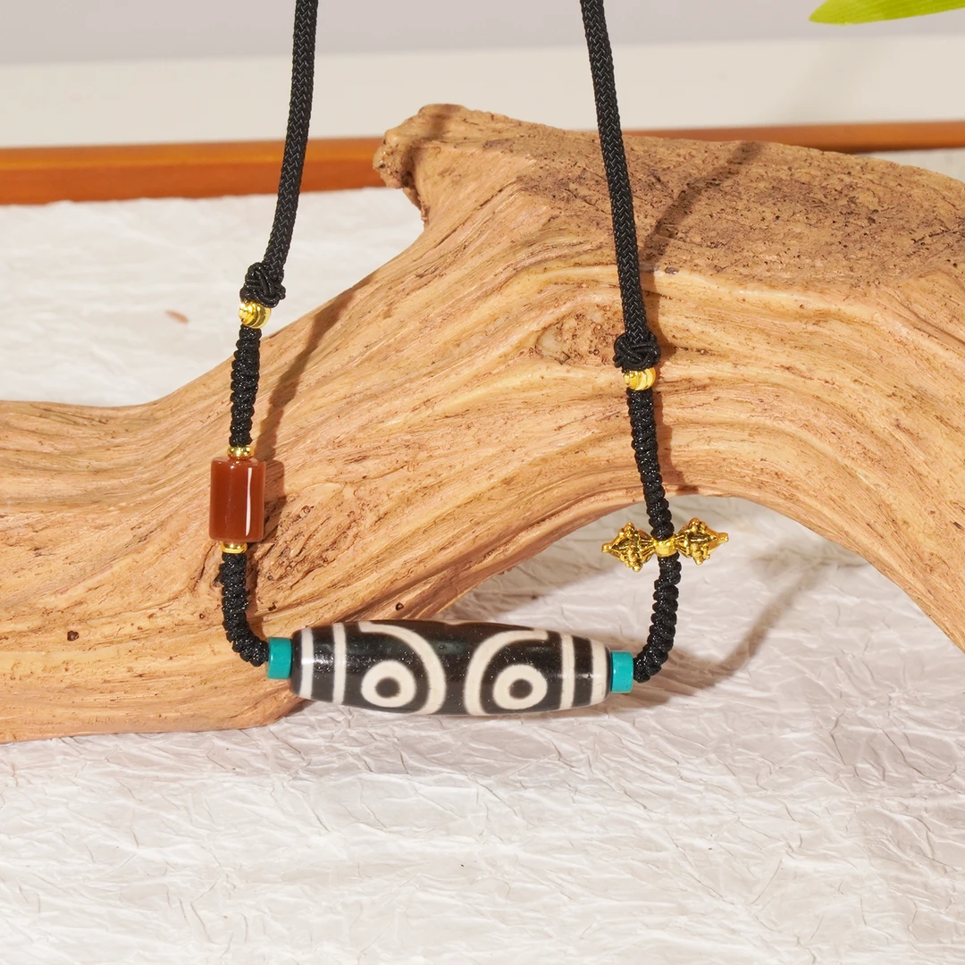 【TZ263】天然玛瑙宝盖三眼可调节藏式锁骨链(多样性发货，发其一)