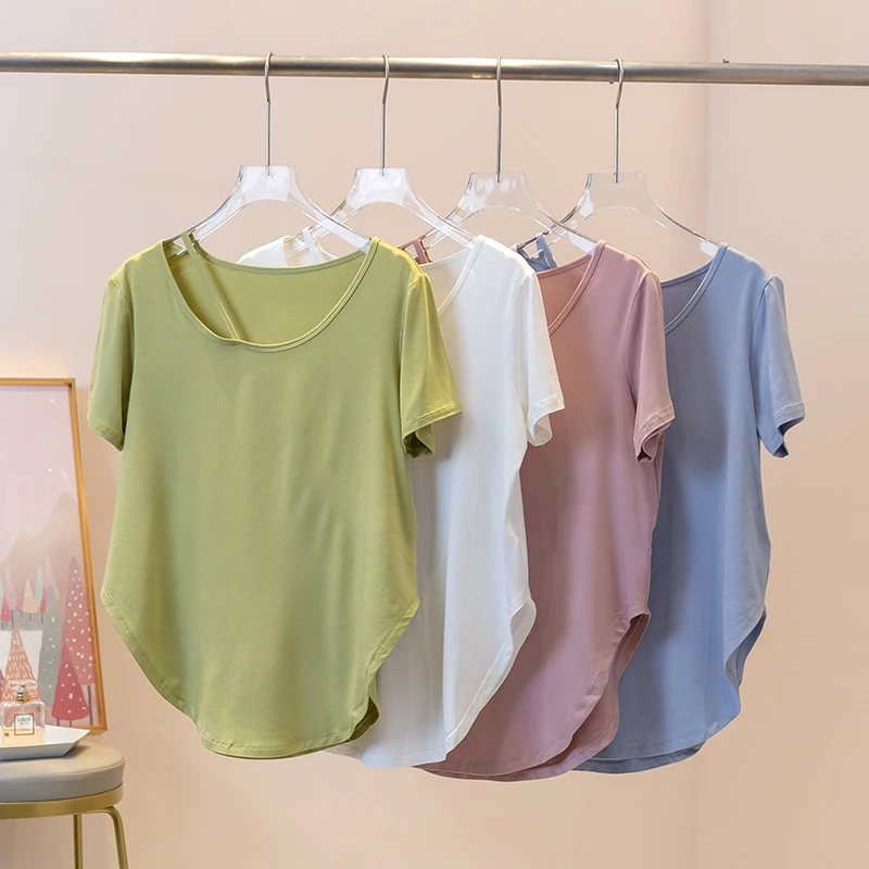 运动短袖女夏新款宽松速干薄款瑜伽罩衫遮臀专业户外跑步健身上衣