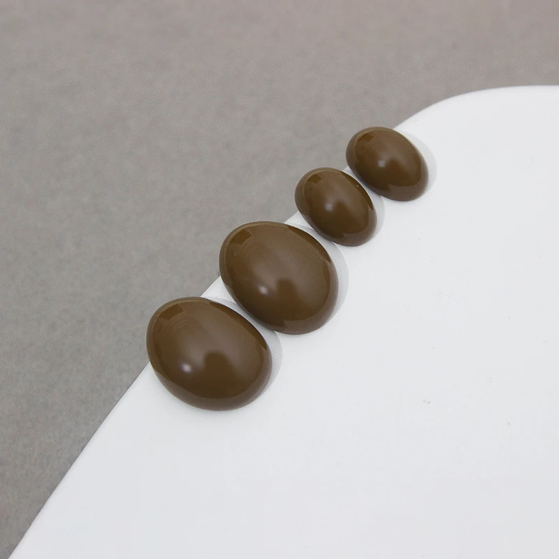 铜合金耳饰 秋冬新款美拉德焦糖色豆豆耳钉简约耳环基础百搭耳饰