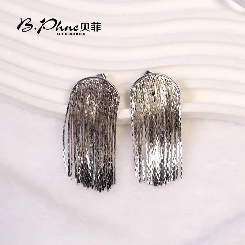 铜合金耳饰 气质流苏百搭小众精致轻奢时尚耳饰
