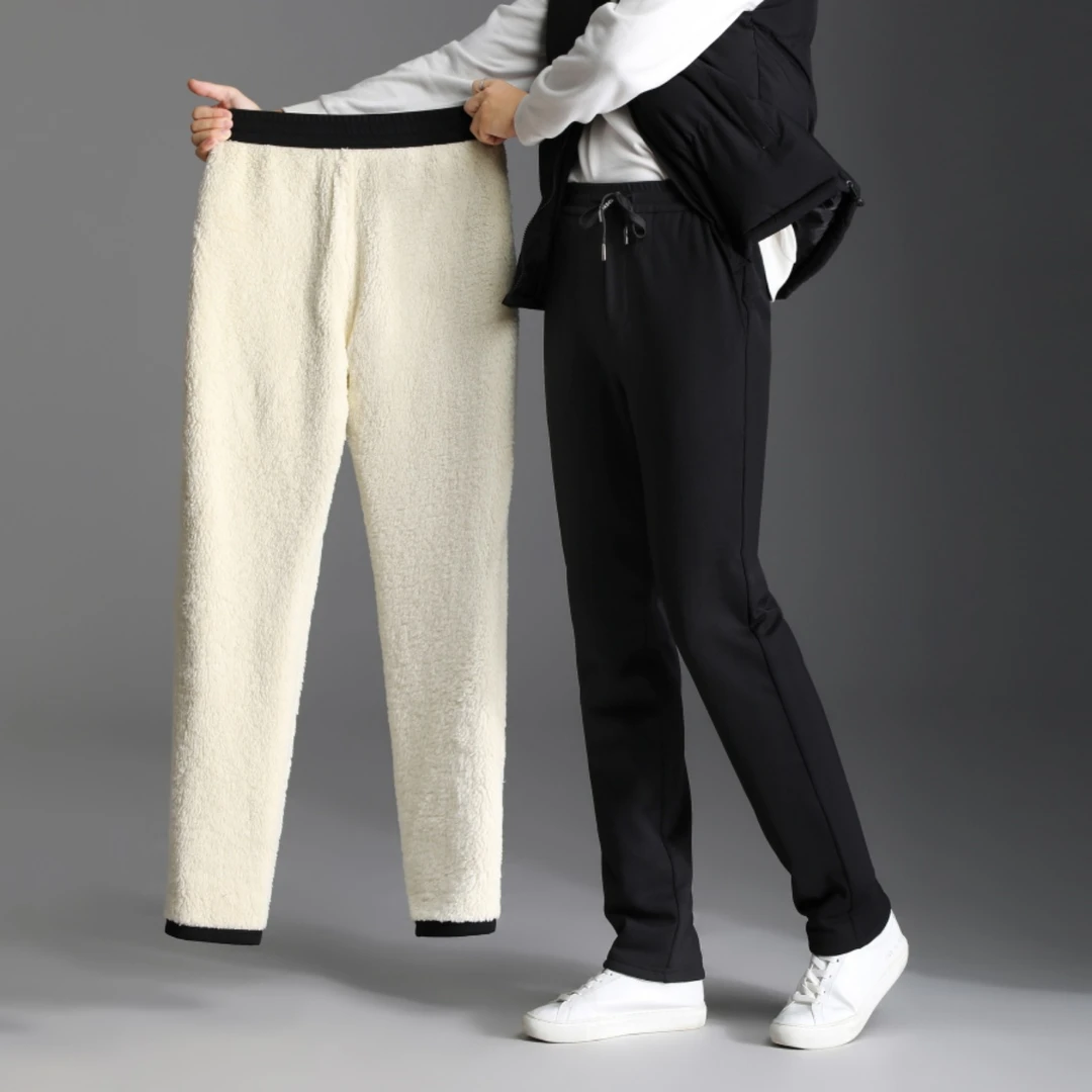 【防污抗皱】男士加绒加厚速暖外穿保暖棉裤100-210斤