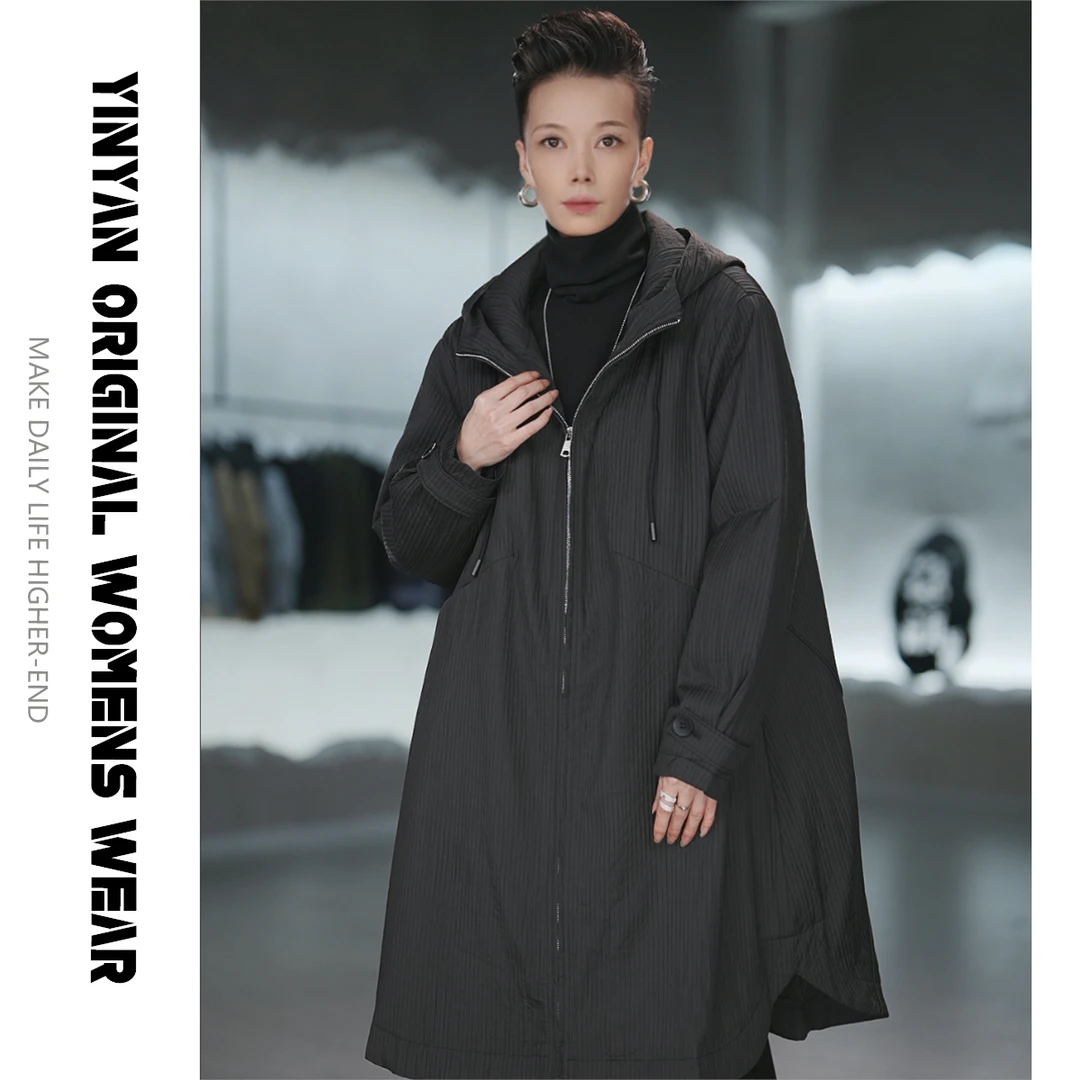 【三姐原创】2023秋冬新款高档风衣女款中长款外套棉服洋气加厚大衣